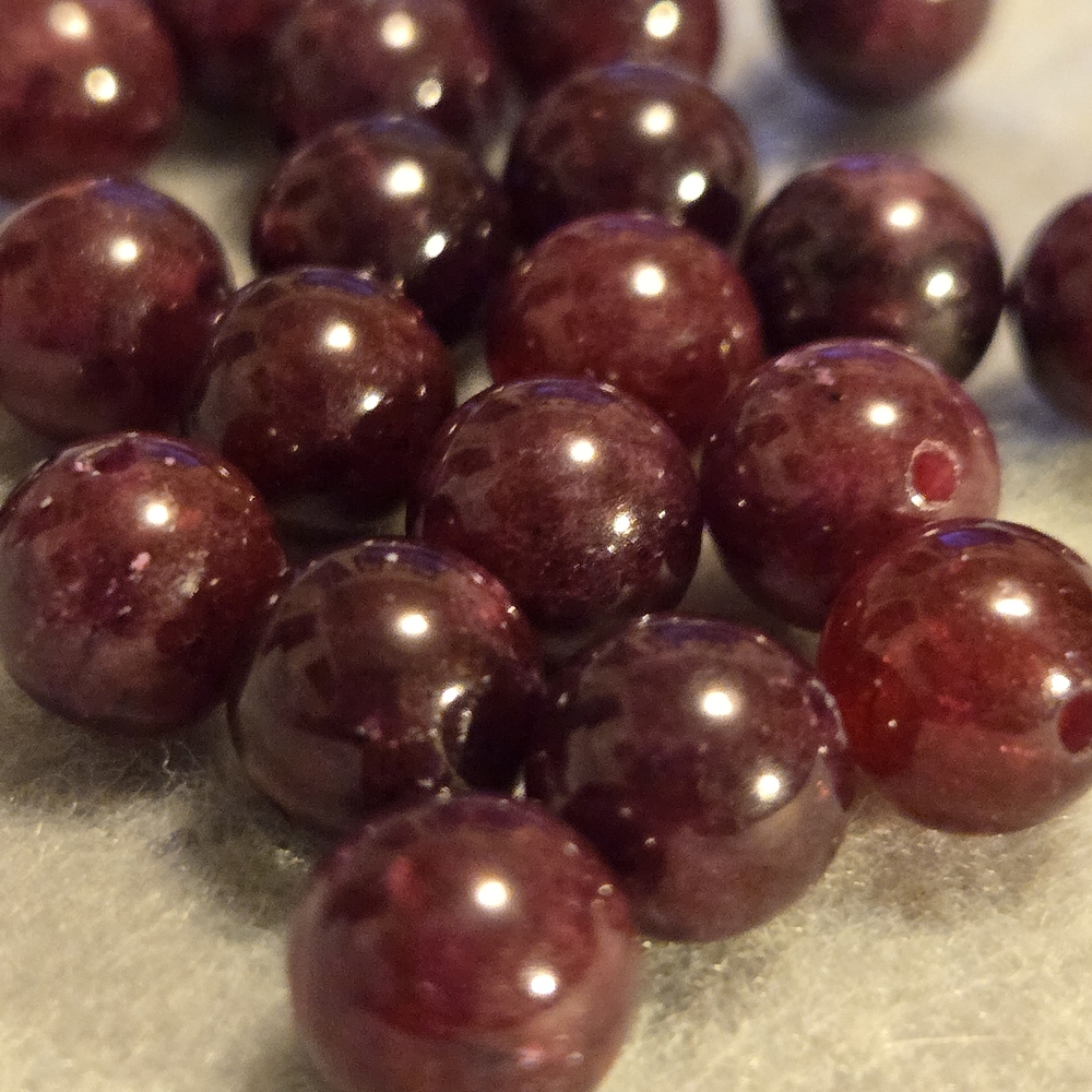 Natural Wine Red Garnett Round Gemstones